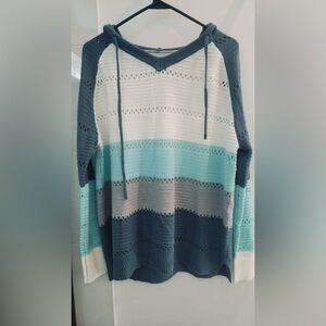 NWOT Striped Knit Hoodie